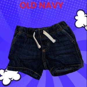 OLD NAVY DENIM DARK BLUE SHORTS FOR KIDS SIZE 0-3 MONTHS